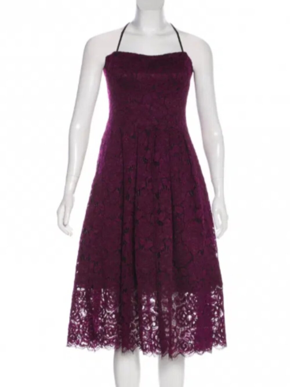 Vera Wang wine Lace cocktail dress size 8